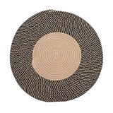 Round Jute Rug Reversible Retro Nordic Style Fashionable Area Rug Circle Carpet for Bedroom Hallway Retro Color 120cm / 47.24in