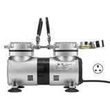 Oilless Vacuum Air Pump 1/4HP High Pressure Large Flowing Ultra Quiet Small Oil Free Air Compressor Pump UK Plug 220?240V