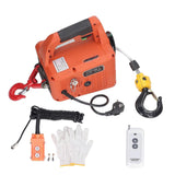 Electric Hoist Portable Power Electric Winch Crane with Remote Control 500KG Capacity 7.6M Maximum L
