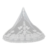 Graceful Long Train Bridal Veil Wedding Ceremony Veil with Metal Comb Attachments for Stage Performances and Parties