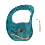 Lyre Harp 19?String 19?Tone Tunable Mahogany Small Portable Musical Instrument Gift