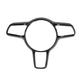 Steering Wheel Trim Frame Forged Carbon Fiber Replacement for Paramela/Macan/Cayenne Without SC Modu