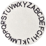Round Kids Rug Alphabet Educational Rug Ground Mat  Kids Baby Alphabet Area Rugs Children Round Carpet