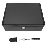 Watch Box Black Case with 8 Slots Lockable Velvet Lining Versatile Watch Display Organizer for Travel Jewelry
