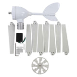 500W Wind Turbine with MPPT Controller 8 Blades Wind Generator Kit for Solar Power Generation System