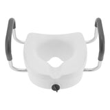 Raised Toilet Seat with NonSlip Adjustable Armrest Bathroom Supplies for Seniors Pregnant Women