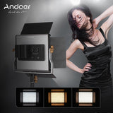 Dimmable Bi-Color LED Video Light Kit with U-Bracket & Stand for Studio & Outdoor Use