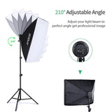 Andoer Photography Kit - 1.8x2.8M Backdrop Set with Softboxes, 135W Bulbs & Stands