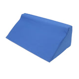 Blue Body Side Wedge Pillow with Hidden Zipper PU Leather Incline Side Wedge Pillow for Adults Side Sleeper Pregnancy Belly 60x25x20cm