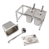 Spice Container Box Rack Polished Mirror Surface Stainless Steel Organizer Stand for Kitchen Supplies 3Pcs Box