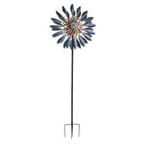 Metal Windmill Spinner 360?? Rotation Archaistic Double Layer with Ground Stake for Outdoor Garden Yard Patio Lawn
