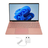for Windows 11 15.6 Inch Laptop for Intel Celeron N5095CPU 1920x1080 IPS HD Screen 16GB RAM Laptop Computer 100?240V Pink 16+1TB EU Plug