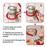 2 Pack Handle Heavy Duty Carboy Holder for Smooth Neck Glass Carboys