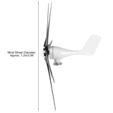 Mini Wind Turbines Generator 6 Blades 300W Power Supplies Low Noise with ControllerBlack 12V