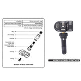 8Pcs Programmable MX Sensor 315MHZ+433MHz 2 in 1 Tire Pressure Sensor