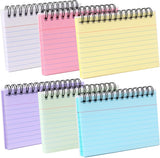300 Index Cards, Spiral Notebook In 5 Colors With Transparent Cover For Word Learning