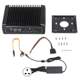 Industrial Computer 4G Storage 64G Memory Mini Industrial PC Fanless Quiet Heat Dissipation Desktop Computer 100240V UK Plug