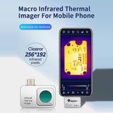 Portable Mobilephone Thermal Imager -15 to 600 Small Thermal Imaging Camera Support Maximum Minimum Center Temperature Measurement 6 Color Palette Mod