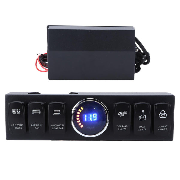 Gang Rocker Switch Panel,6 Gang Rocker Toggle Fuse Relay Box Rocker To ...