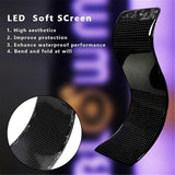 Truck LED Eyes Light, Colorful Eye Lamp Soft Screen for Car , Programmable Flexible LED Screen APP Remote A