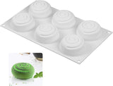 Circular Spiral Silicone Mold, 3d Swirl Round Silicone Soap Mold Diy (180g White)