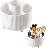 Rotating Makeup Organizer, 360 Makeup Organizer, Makeup Brush Jar, Makeup Organizer, 360 Degree Desk Organizer For Bedroom (white)