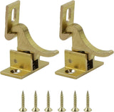 90 Degree Right Angle Door Lock - Latch With Sliding Buckle Locking Cylinder With Screws For Toilet Doors And Windows, Hardware All Types Interior 2pc