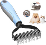 Professional Dog Brush - Long Bristle Brush For Dog And Cat, Anti - Pet Brush, Remove Dog And Cat's Undercoat, Remove Tangled Hair Knots (blue Trumpet