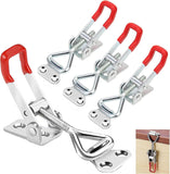 Toggle Latch, Lever Lock, Adjustable Clamp Latch, Toggle Clamp, Load Capacity 100kg, For Fixing And Clamping, For Cabinet, Door, Chest 4pcs