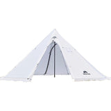 (White) 5-8 People Tipi Hot Tent with Stove Jack Camping Pyramid Teepee Tent for Camping Backpacking Hiking