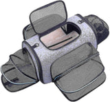 Travel Bag Carrier Dog Carrier Airline Approved Expandable Foldable Pet Bag 5 Open Doors