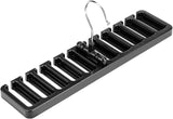 10 Slot Scarf Holder For Organizer, Belt Tie Holder (black)