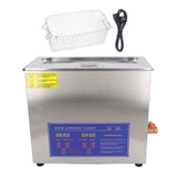 40KHz 180W Ultrasonic Cleaner with Timer 6L Adjustable Temperature Stainless Steel Cleaning Machine 300W Heating Power EU Plug AC200240V 50Hz