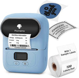 Price Label Printer Home Label Thermal Printer Handheld Barcode Printer (with 1 Roll Printing Paper)