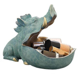 Creative Wild Boar Key Storage Bowl Resin Candy Dish Art Animal With Open Mouth