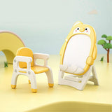 Magnetic Drawing Board Adjustment Height Smoother Drawing Writing Safe Magnetic Graffiti Board with Stand for Kids Yellow