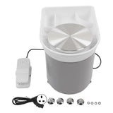 Pottery Wheel Machine Stepless Speed Change Removable Tray Low Noise 350W Grey Electric Pottery Wheel with Foot Pedal UK Plug 220V