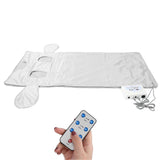 Far Infrared Electric Heating Blanket Fat Burning Body Shaping Sauna Blanket (Silver)110V US Plug