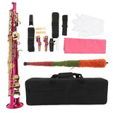 Bb Soprano Saxophone Straight Soprano Sax Kit for Beginner Student Intermediate Players