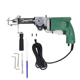 Carpet Tufting Tool Green 2 in 1 Handheld High Speed Multiple Purpose Carpet Weaving Machine for Rug DIY 100240V US Plug