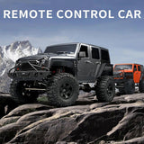 Remote Control Car, 1:10 Scale Rechargeable Remote Control Crawler for Kids Adults 2.4G 4WD Remote Control Car Toy with Controllable Lights 2 Batterie