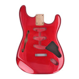 Electric Guitar Body Alder Wood SSS Electric Guitar Body with High Gloss Finish for ST GSB12ST Red