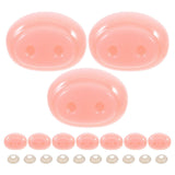 20pcs Oval Pig Nose With 20pcs Washers Set Plastic Animal Safety Nose Stuffed Doll Bear Nose Plush Animal Toy Making Nose For Crafts Crochet Diy Puppe