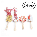 24pcs Nautical Cake Cupcake Topper Food Fruit Picks Cake Toppers Decorations for Birthday Party Wedding