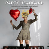 1 Set New Year Hair Clasp Headwear  and Eyeglass 2025 New Year Headband for Festival Theme Party