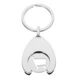 Metal Shopping Trolley Token Keychain Supermarket Trolley Token Key Ring Metal Shopping Cart Token Coin Keychain Pendant