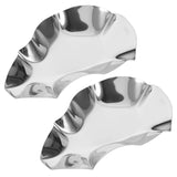 2pcs Oyster Plate Stainless Steel Oyster Plate Multi-functional Oyster Shell For Oyster Sauce Spoon