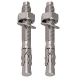 2pcs Stainless Steel Expansion Screws Wedge Anchors Concrete Anchors For Home Improvement