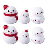 6pcs Christmas Miniature Ornament Snowman Figurines For Holiday Seasonal Decor Mini Snowman Figurines Xmas Miniature Model And Christmas Decorations