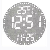Digital Electronic Clock Calendar Wall Clock Living Room Decoration Wall Hanging Colorful Intelligent Clocks,B